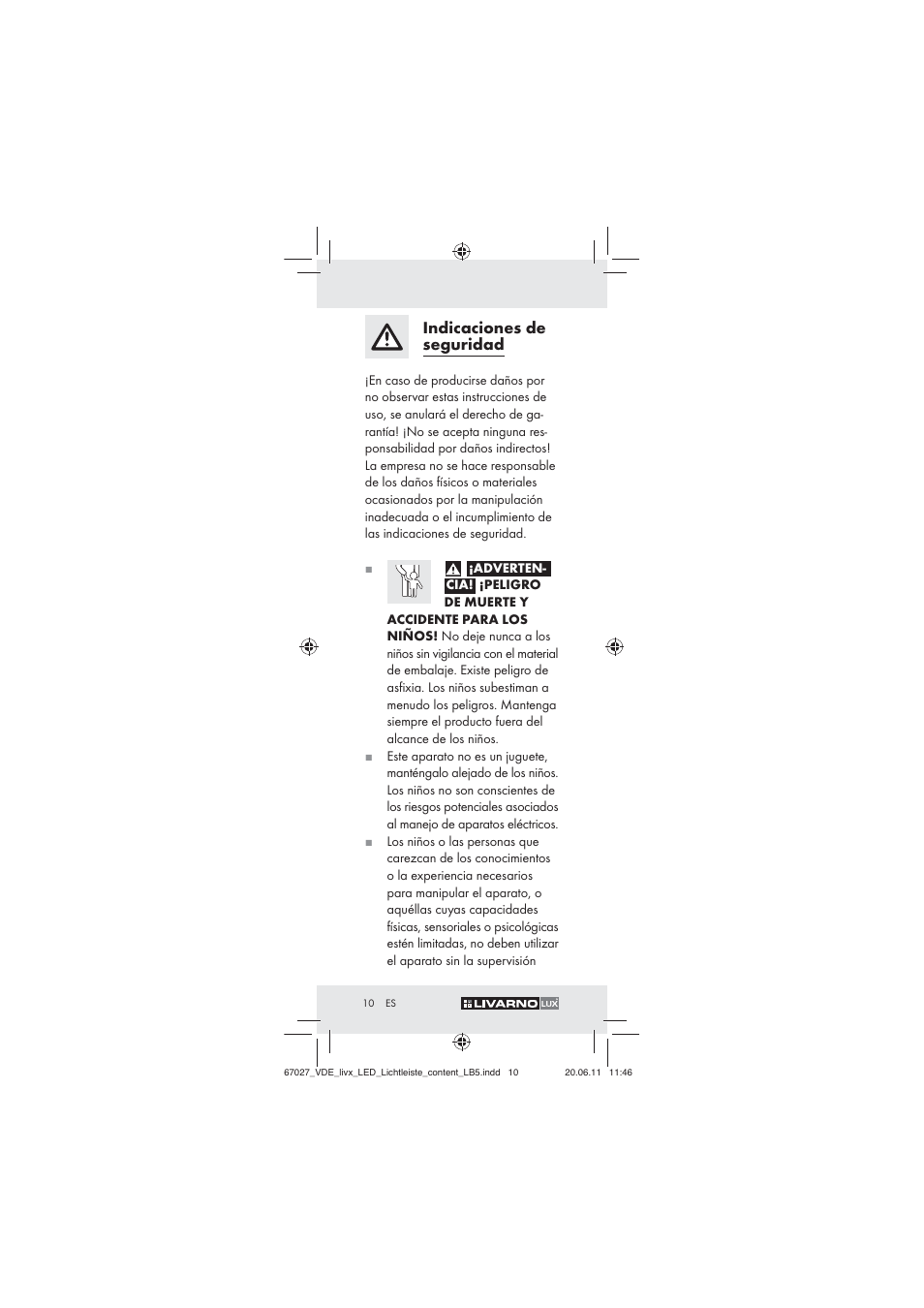 Indicaciones de seguridad | Livarno Z30310 User Manual | Page 8 / 61