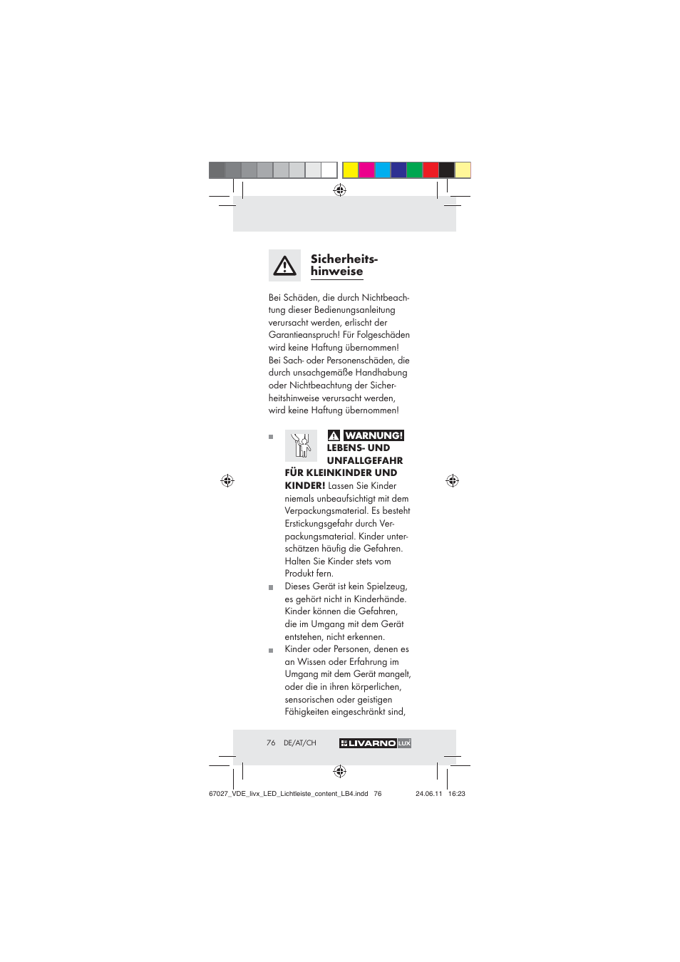 Sicherheits- hinweise | Livarno Z30310 User Manual | Page 74 / 82