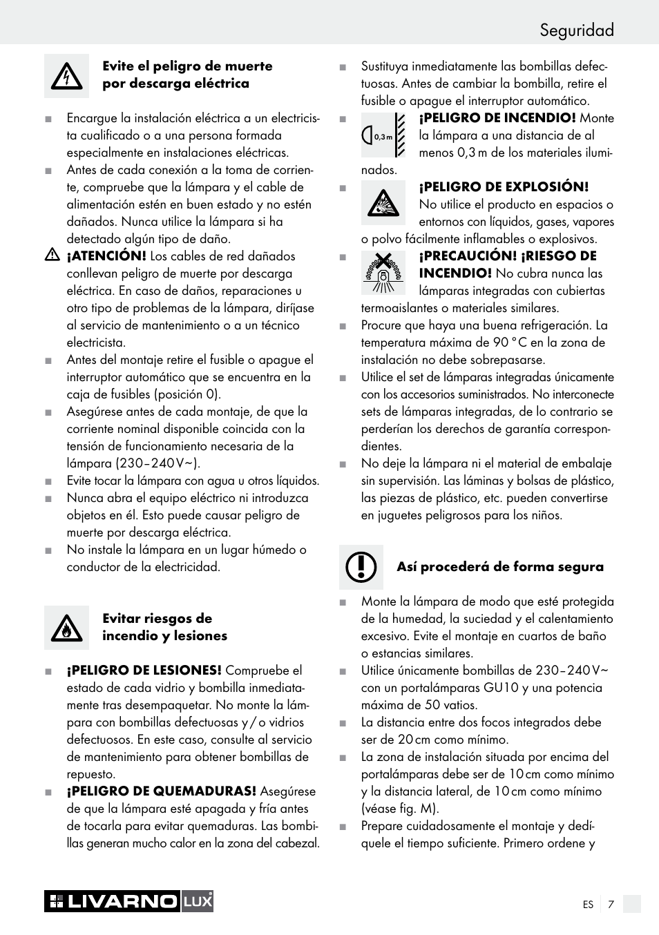 Seguridad | Livarno 6729/062L·6729/068L User Manual | Page 7 / 37