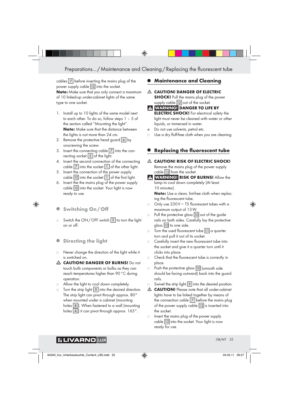 Livarno Z30802A, Z30802B User Manual | Page 23 / 32