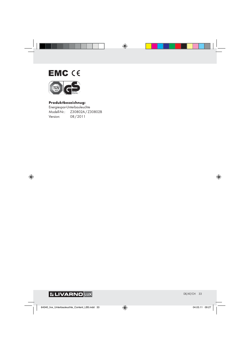 Livarno Z30802A, Z30802B User Manual | Page 31 / 32