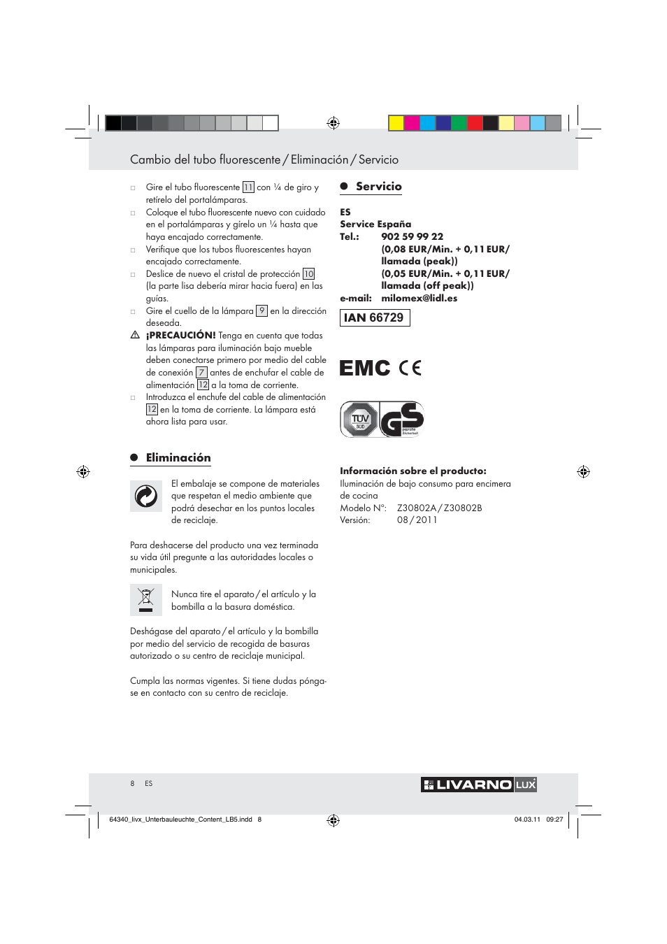 Livarno Z30802A, Z30802B User Manual | Page 6 / 32