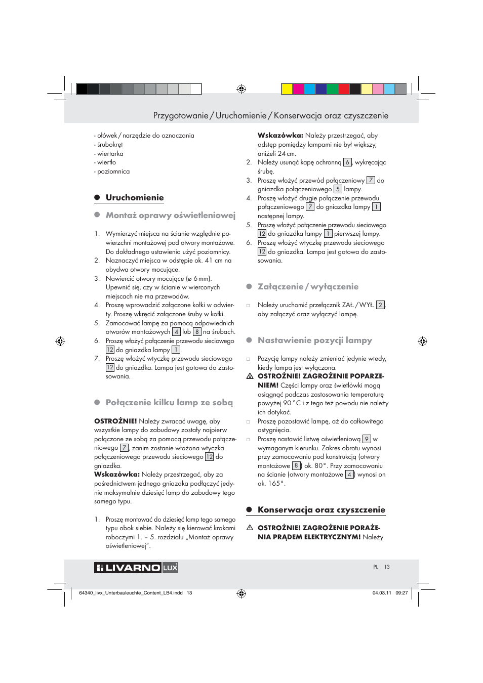 Livarno Z30802A, Z30802B User Manual | Page 11 / 46