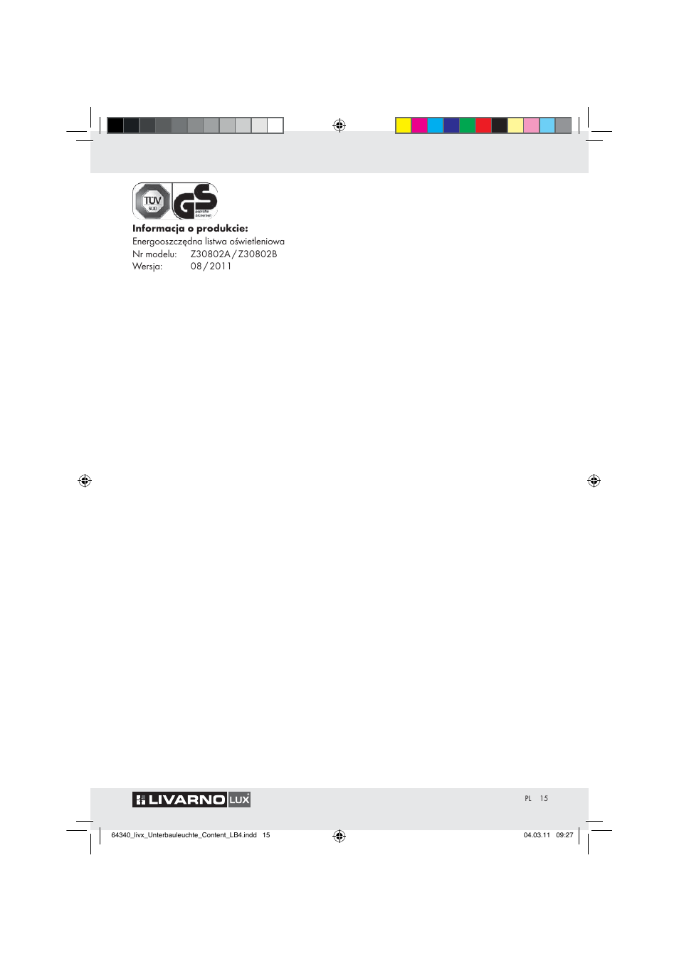 Livarno Z30802A, Z30802B User Manual | Page 13 / 46