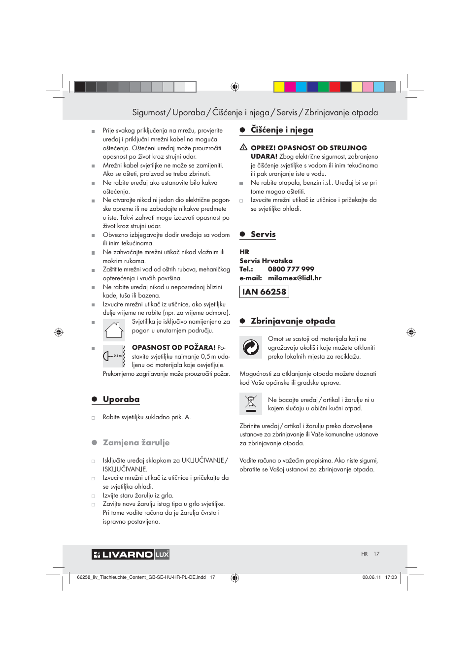 Livarno Z30957 User Manual | Page 15 / 19