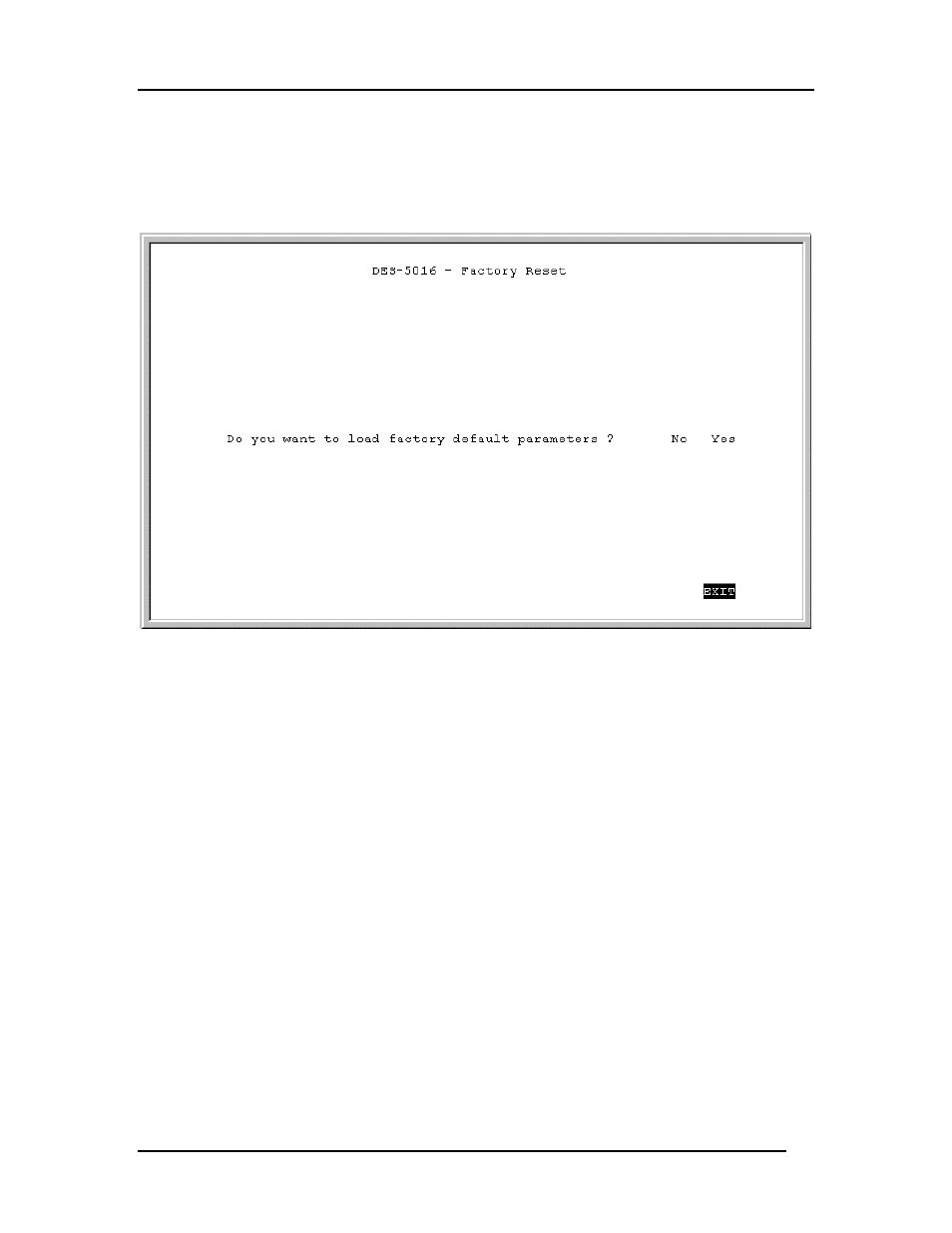 Factory reset | D-Link DES-5016 User Manual | Page 52 / 96