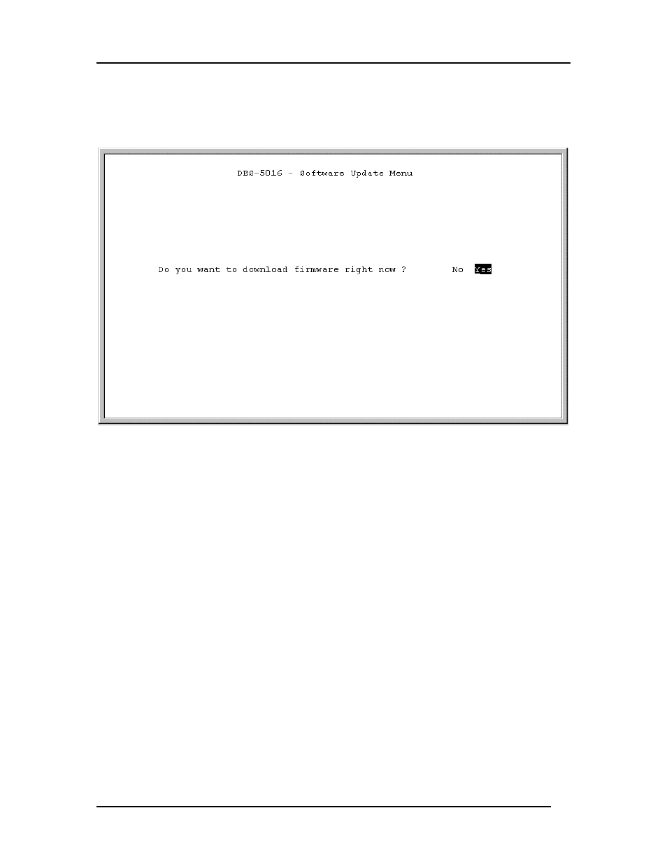 Software update menu | D-Link DES-5016 User Manual | Page 56 / 96