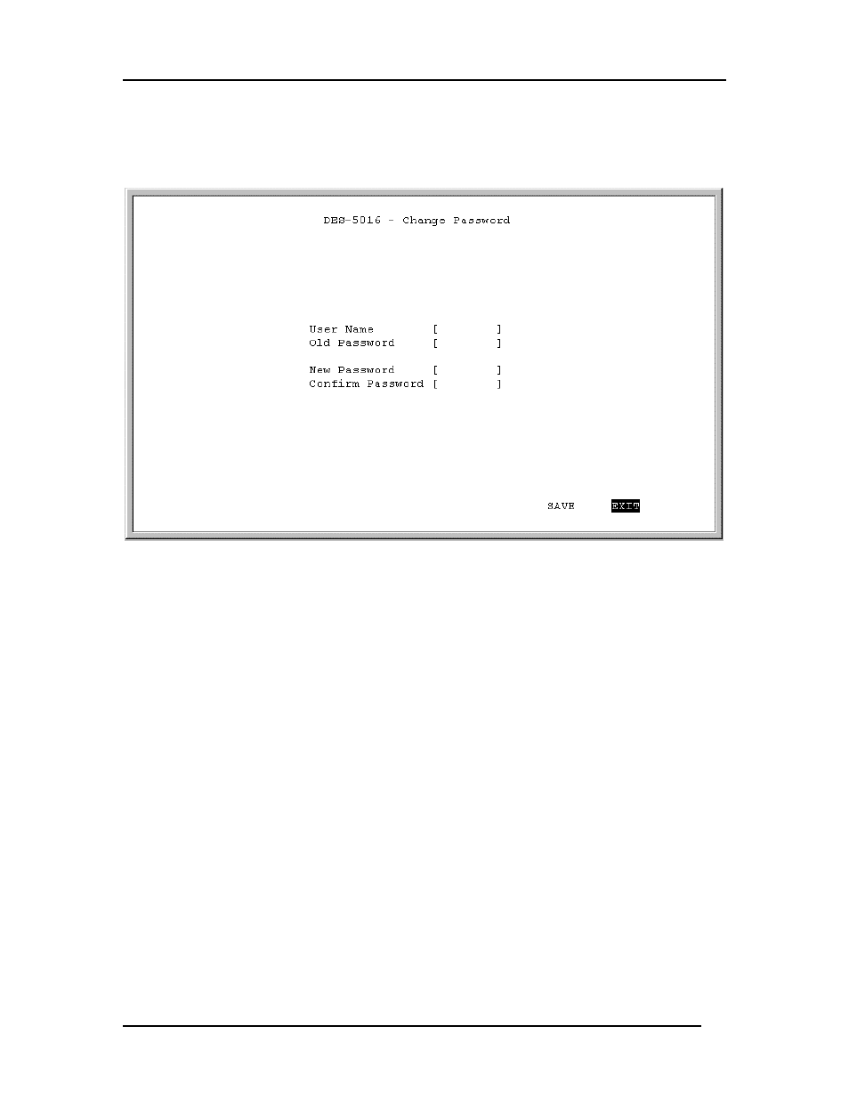 Change password | D-Link DES-5016 User Manual | Page 64 / 96