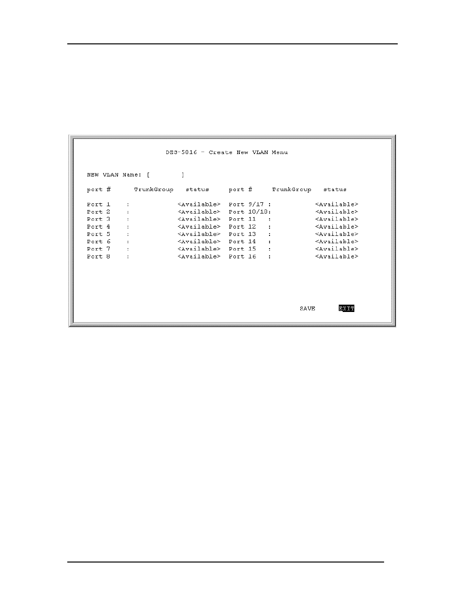 Create new vlan | D-Link DES-5016 User Manual | Page 78 / 96