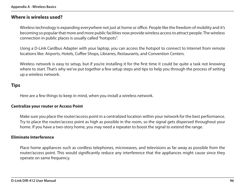 Tips | D-Link DIR-412 User Manual | Page 100 / 113