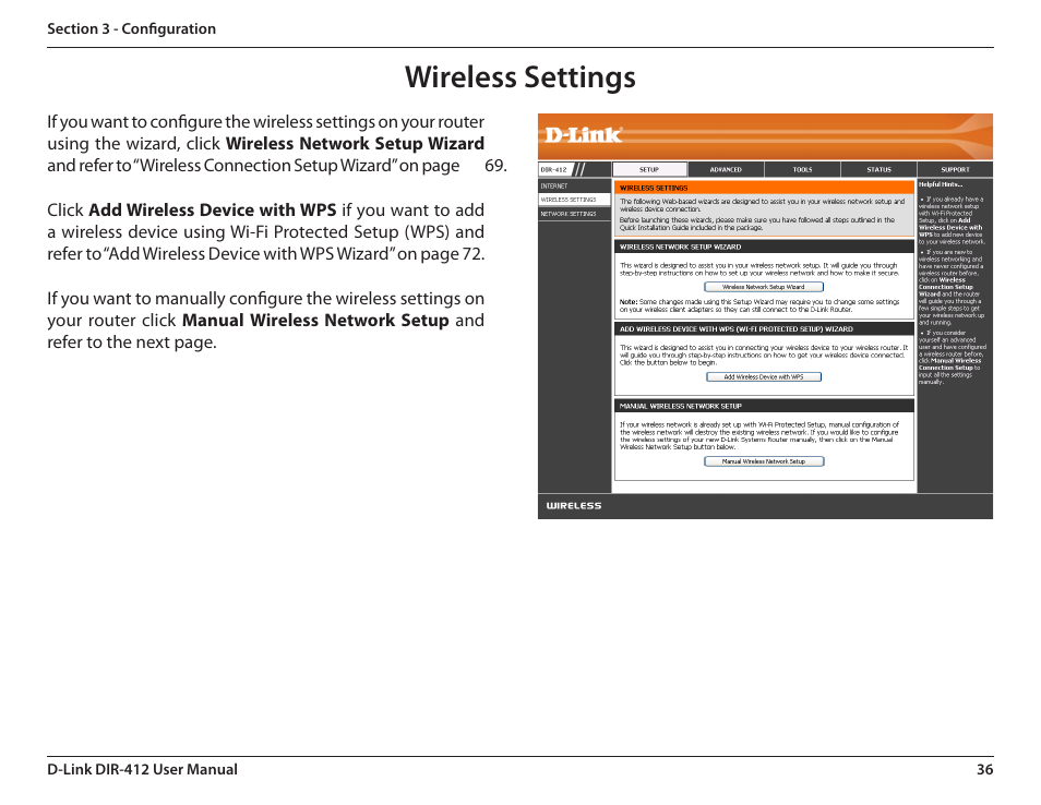 Wireless settings | D-Link DIR-412 User Manual | Page 40 / 113