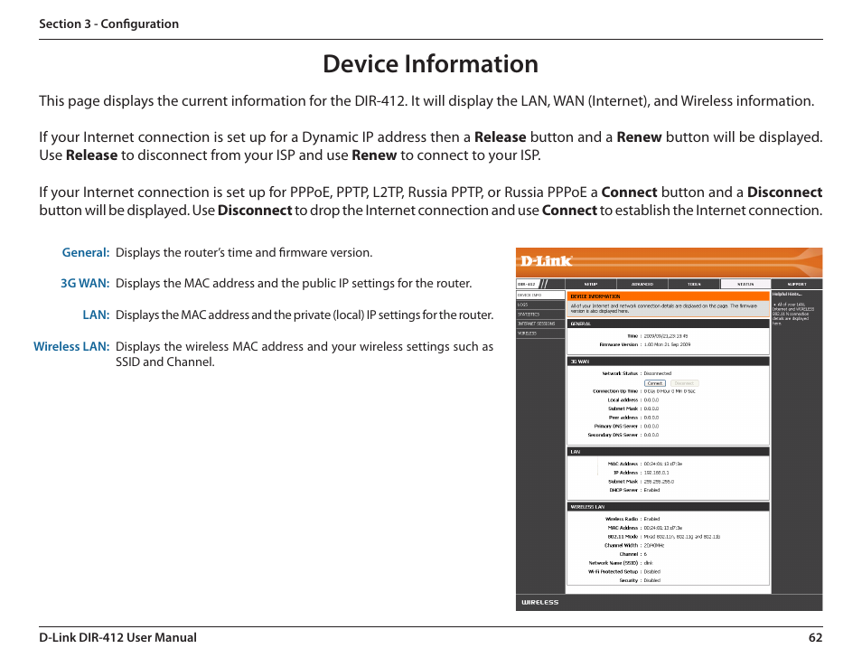 Device information | D-Link DIR-412 User Manual | Page 66 / 113