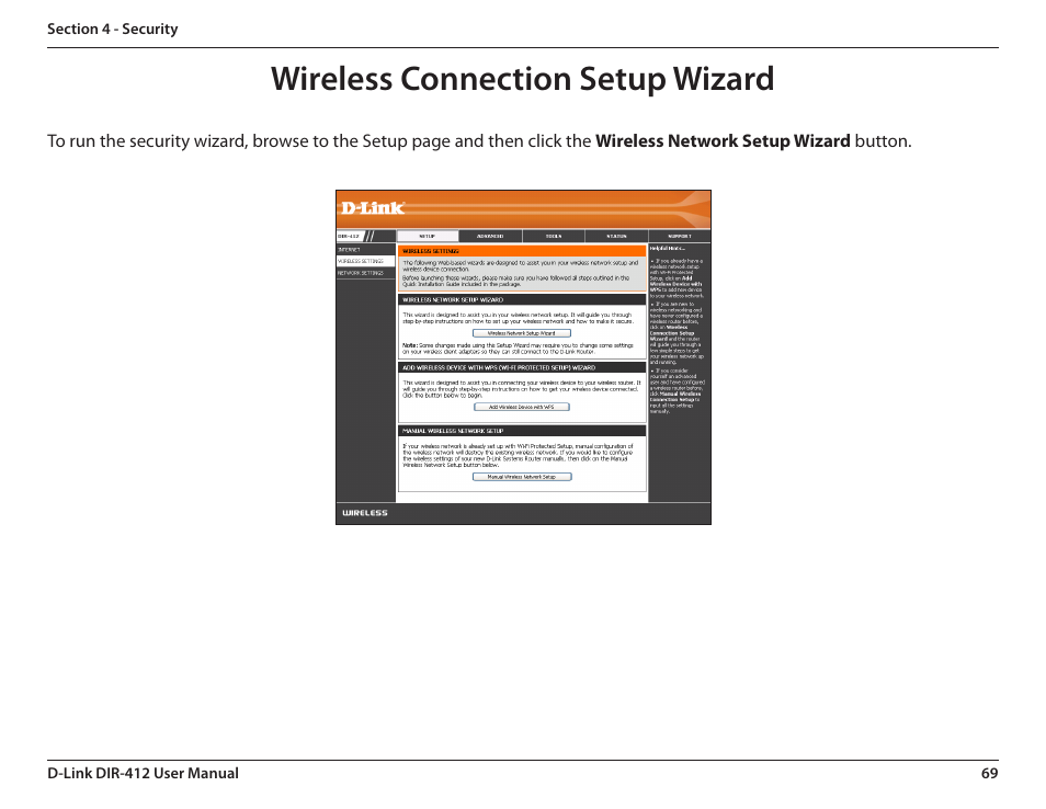 Wireless connection setup wizard | D-Link DIR-412 User Manual | Page 73 / 113