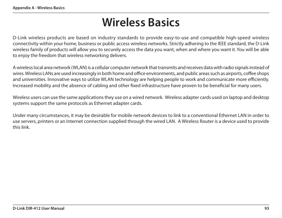 Wireless basics | D-Link DIR-412 User Manual | Page 97 / 113