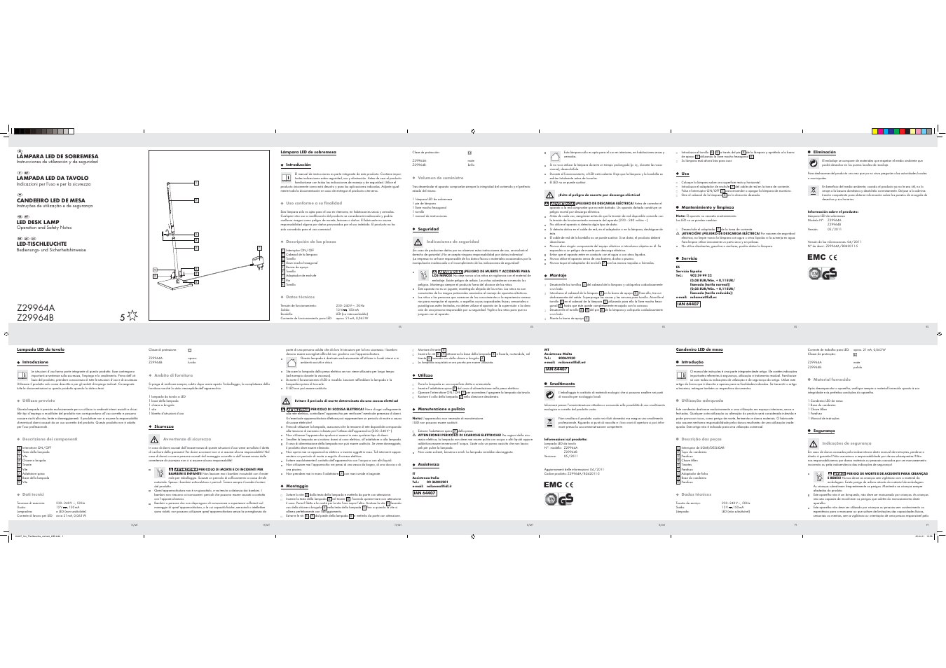 Livarno Z29964A Z29964B User Manual | 2 pages