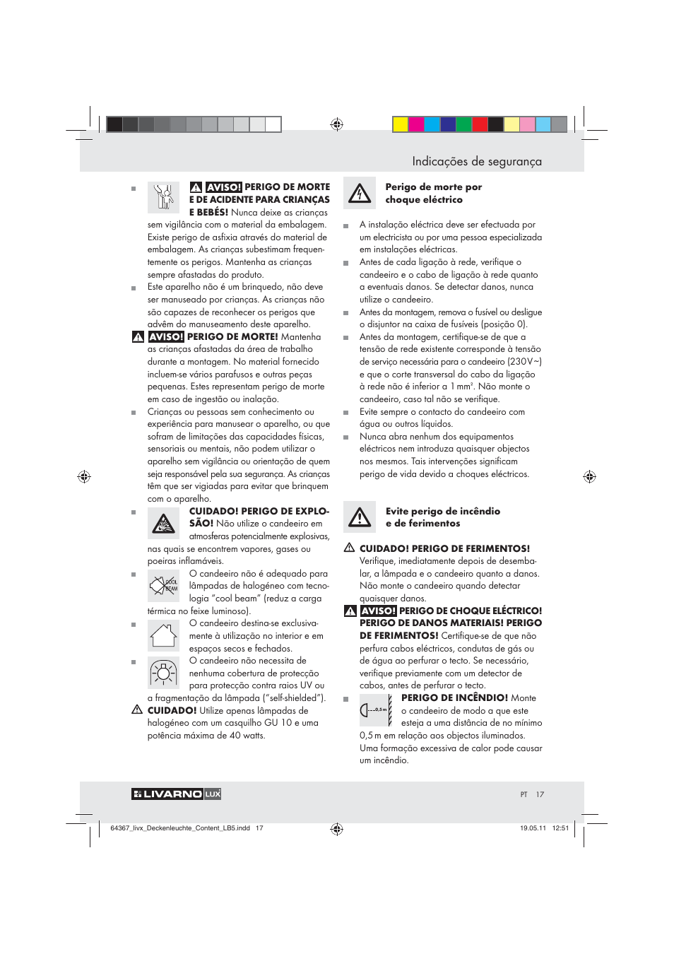 Indicações de segurança | Livarno Z30760 User Manual | Page 15 / 31