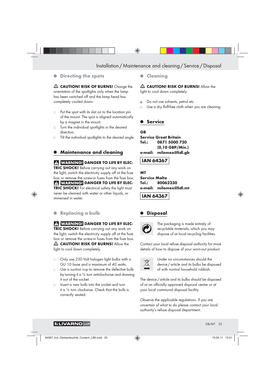 Livarno Z30760 User Manual | Page 23 / 31