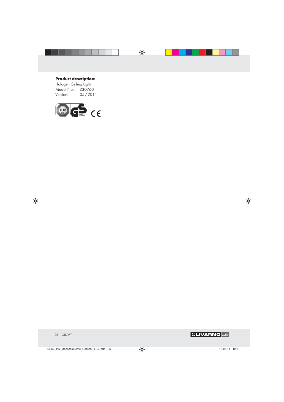 Livarno Z30760 User Manual | Page 24 / 31