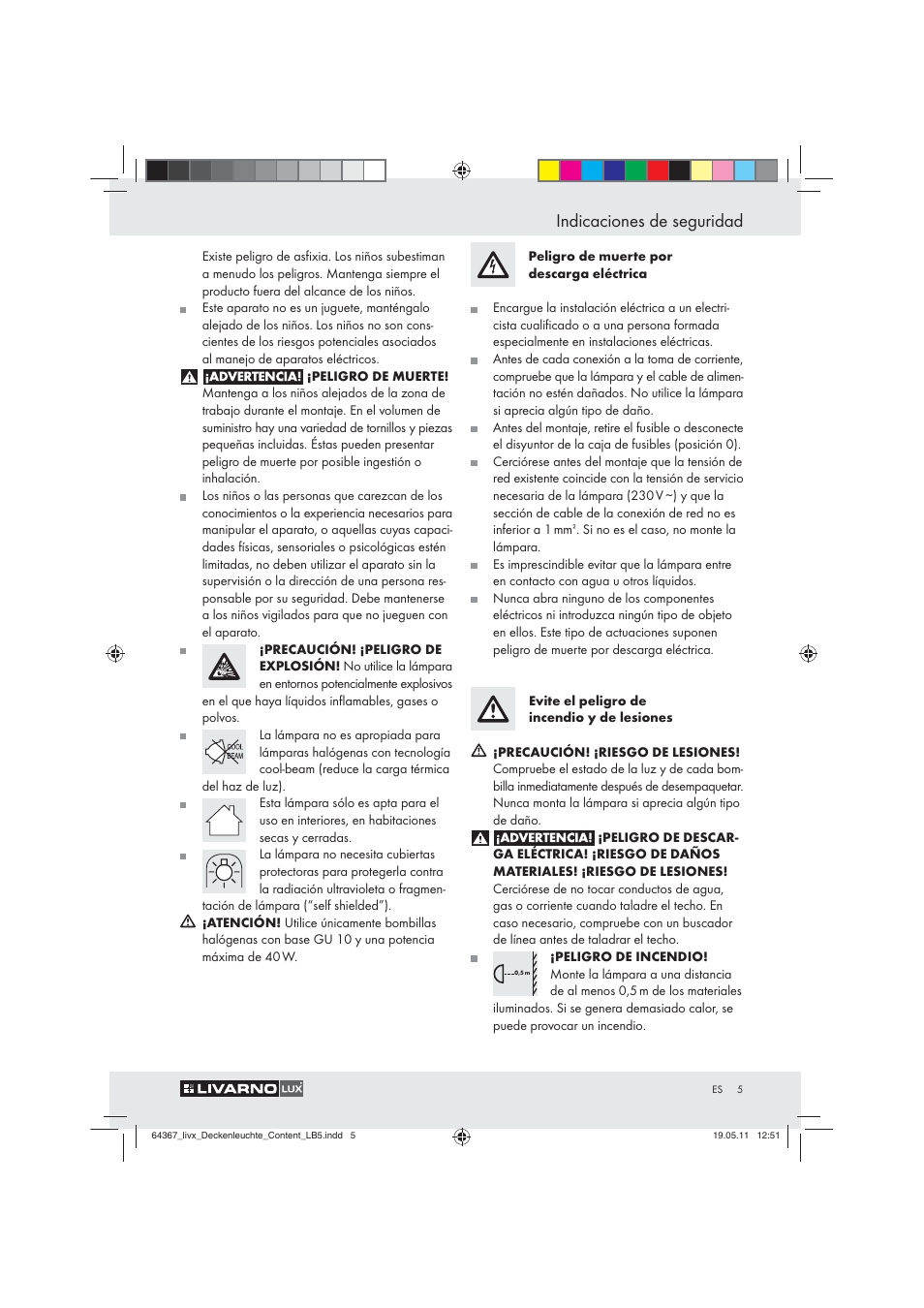 Indicaciones de seguridad | Livarno Z30760 User Manual | Page 3 / 31