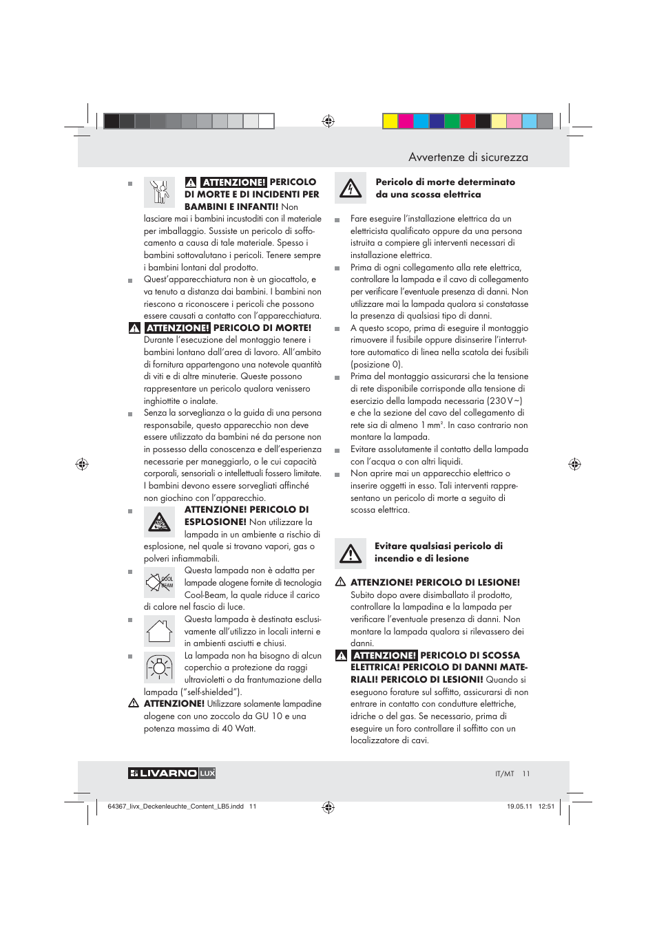 Avvertenze di sicurezza | Livarno Z30760 User Manual | Page 9 / 31