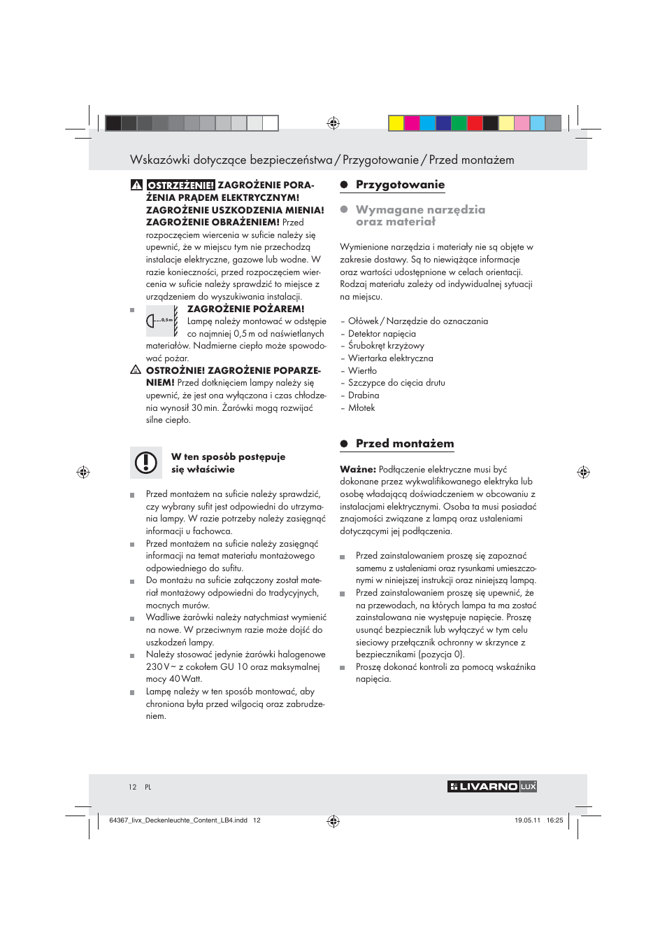 Livarno Z30760 User Manual | Page 10 / 42