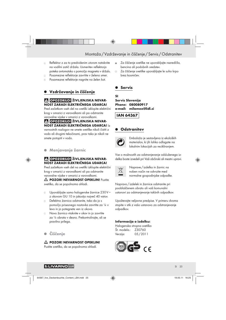 Livarno Z30760 User Manual | Page 23 / 42