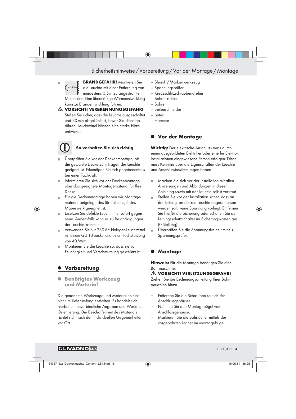 Livarno Z30760 User Manual | Page 39 / 42