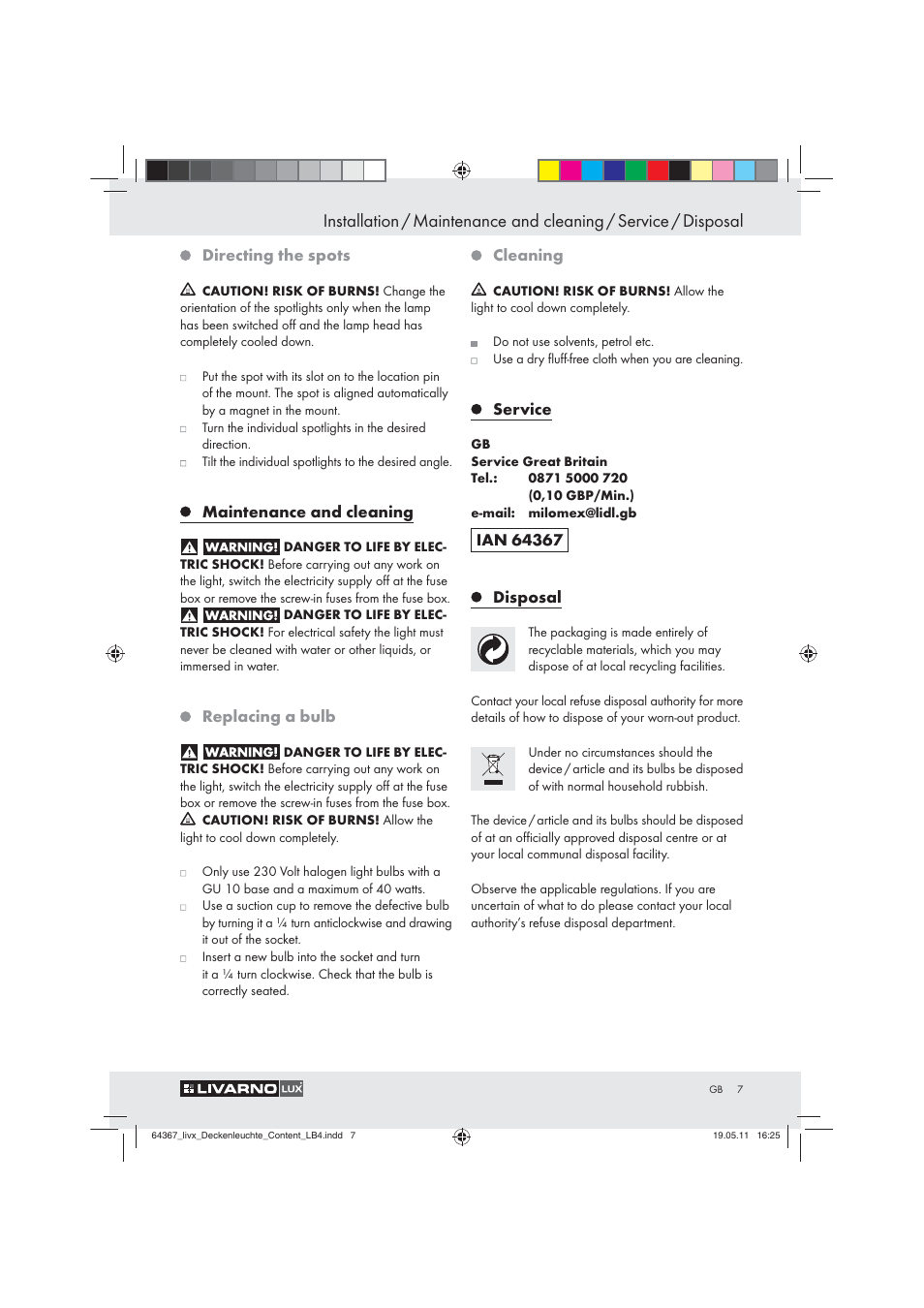 Livarno Z30760 User Manual | Page 5 / 42