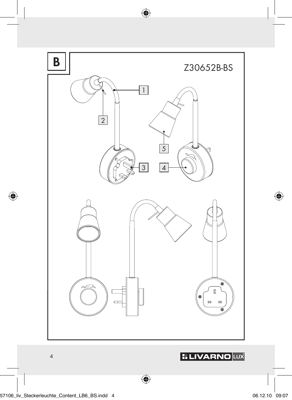 Livarno Z30652A-BS User Manual | Page 2 / 10