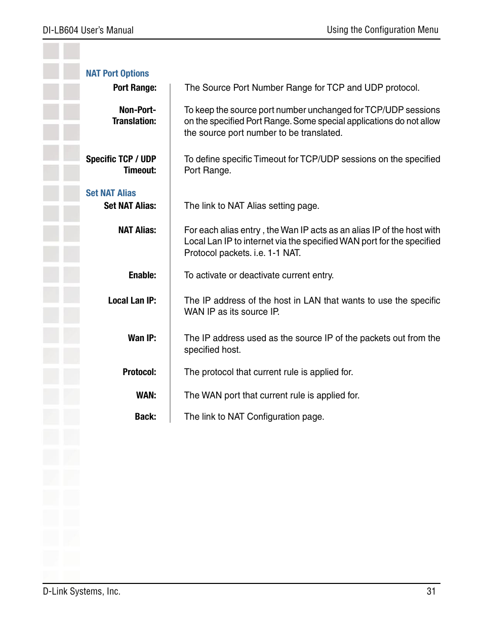 D-Link DI-LB604 User Manual | Page 31 / 92