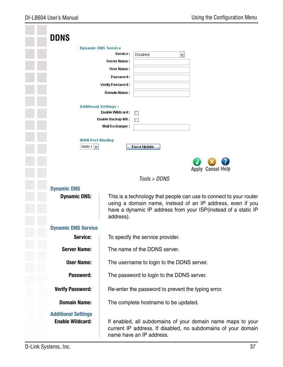 Ddns | D-Link DI-LB604 User Manual | Page 37 / 92