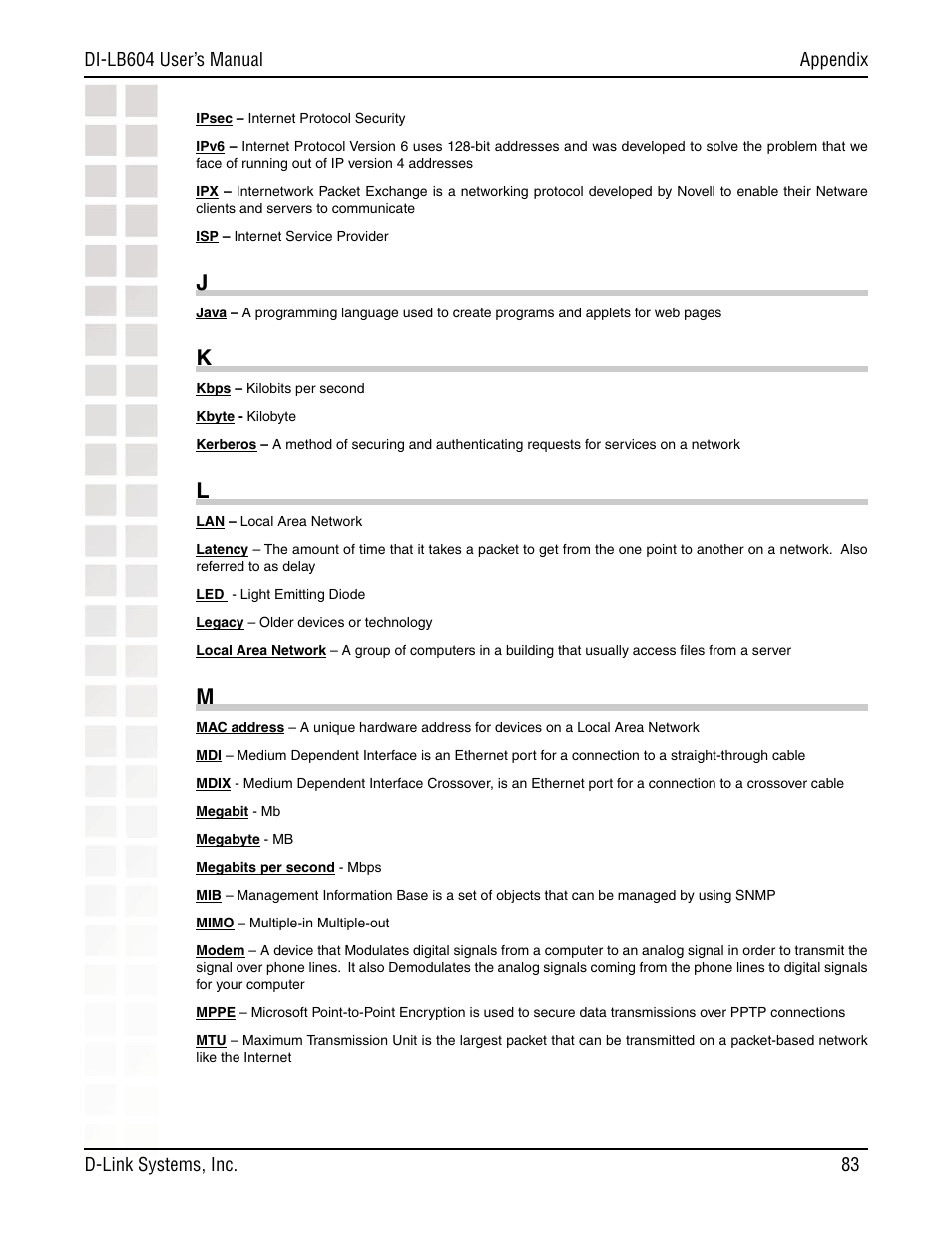 D-Link DI-LB604 User Manual | Page 83 / 92