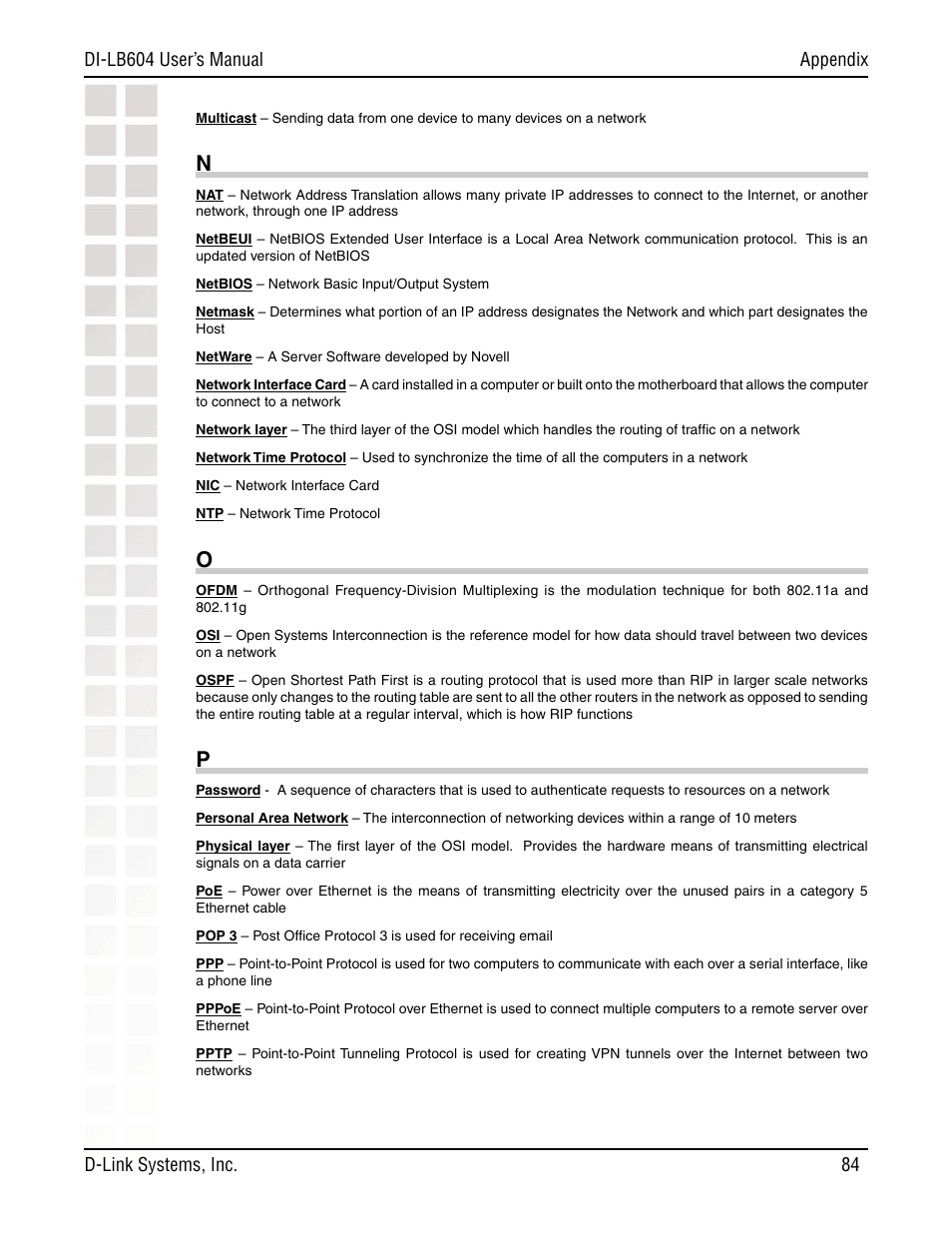 D-Link DI-LB604 User Manual | Page 84 / 92