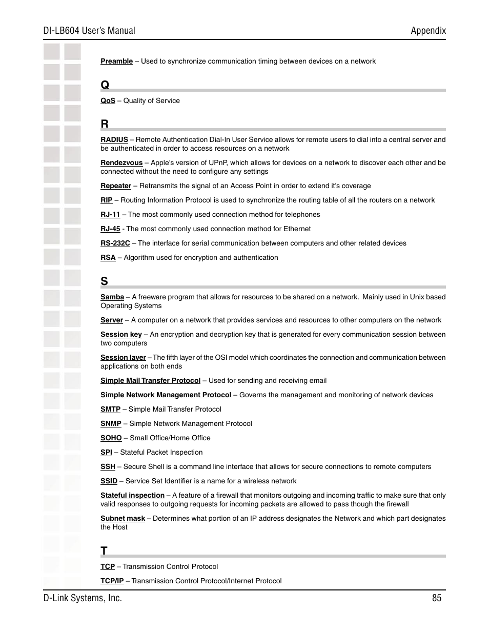 D-Link DI-LB604 User Manual | Page 85 / 92