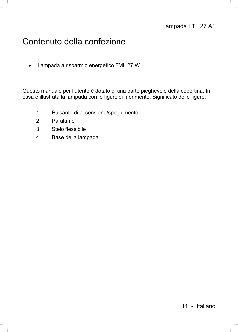 Contenuto della confezione | Livarno LTL 27 A1 User Manual | Page 13 / 45