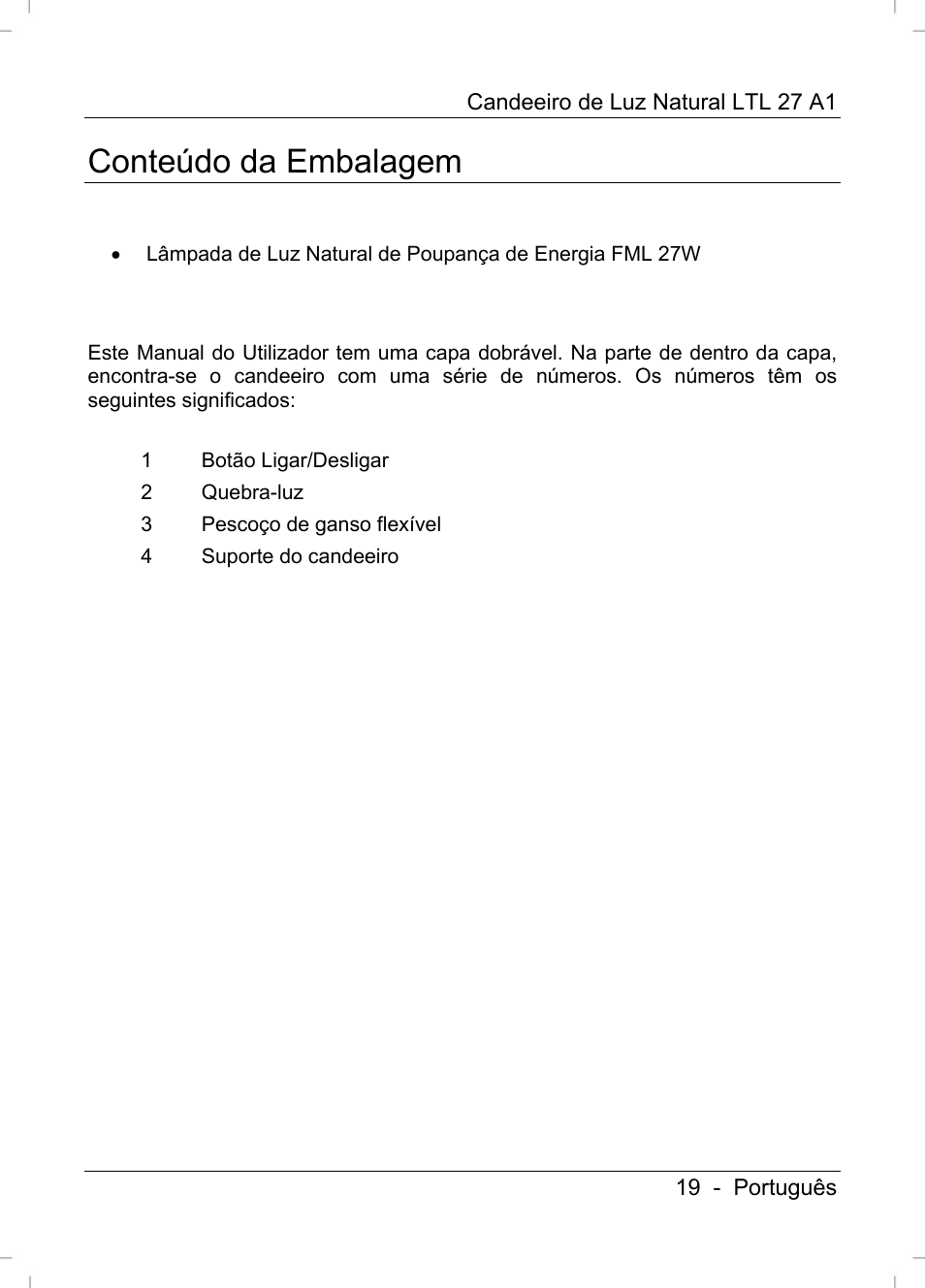 Conteúdo da embalagem | Livarno LTL 27 A1 User Manual | Page 21 / 45