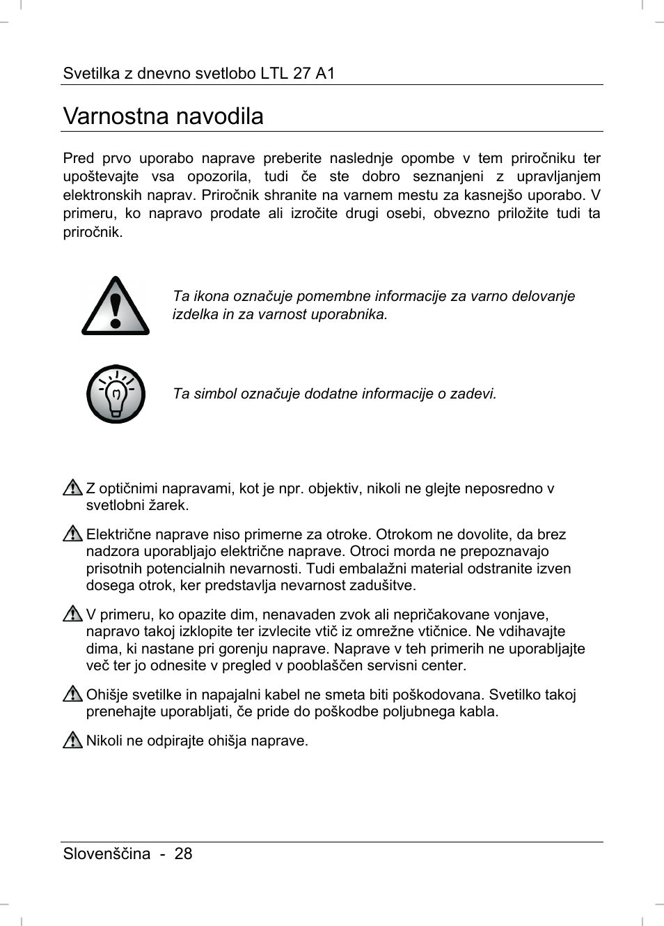 Varnostna navodila | Livarno LTL 27 A1 User Manual | Page 30 / 53