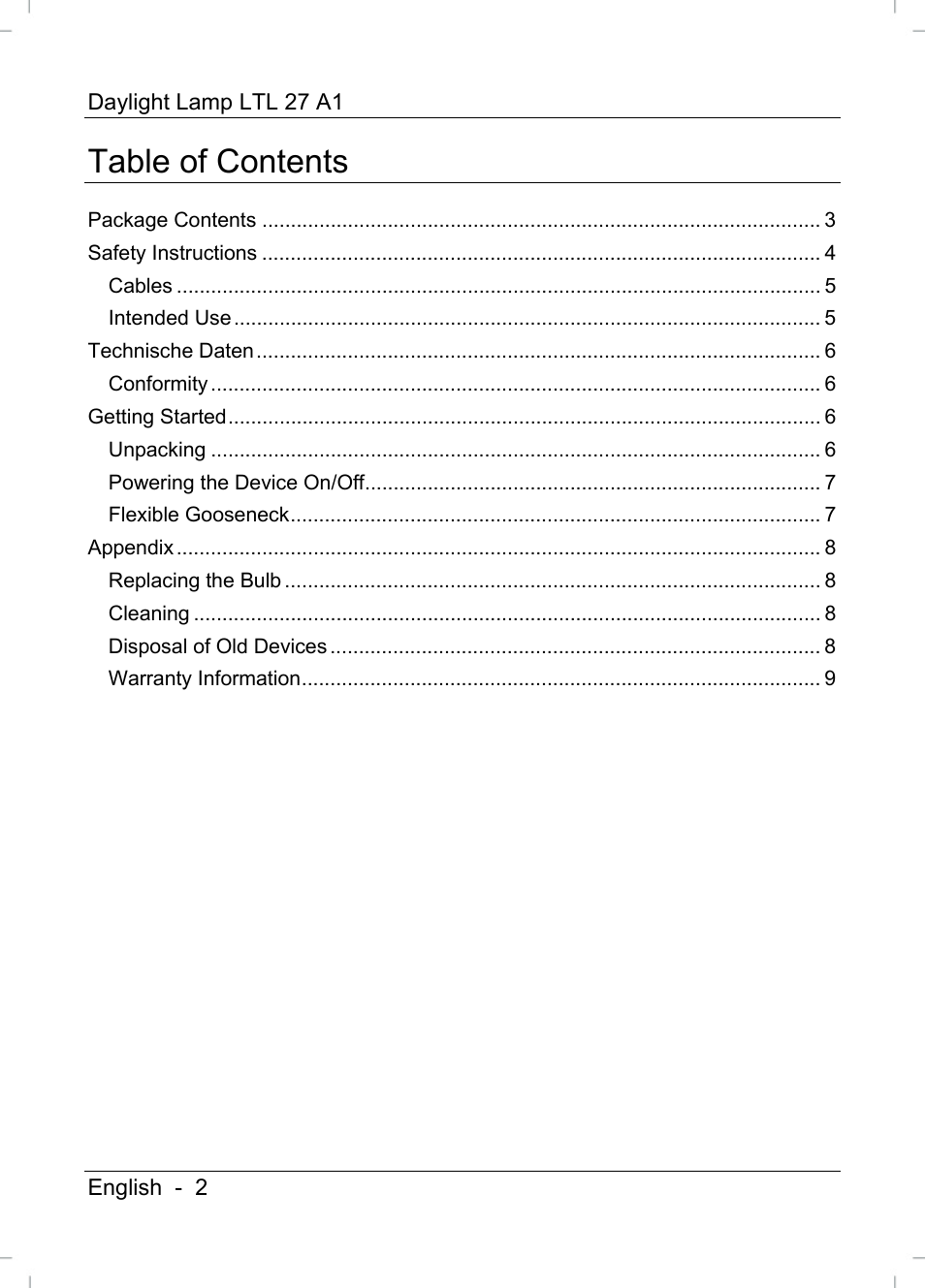 Livarno LTL 27 A1 User Manual | Page 4 / 53