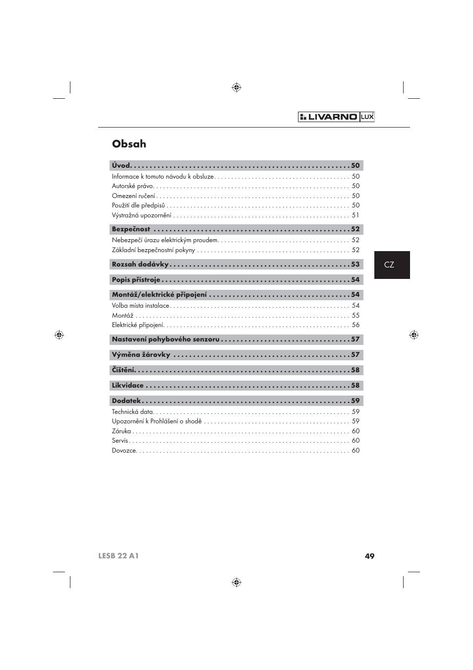 Livarno LESB 22 A1 User Manual | Page 51 / 74