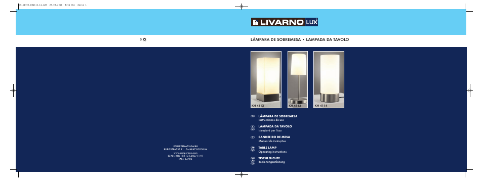 Livarno KH 4112 User Manual | 32 pages