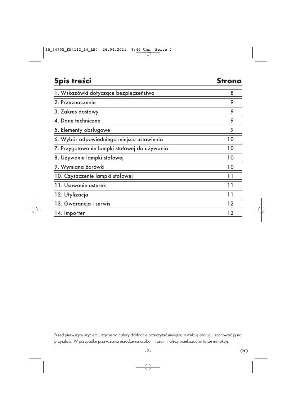 Livarno KH 4112 User Manual | Page 9 / 44