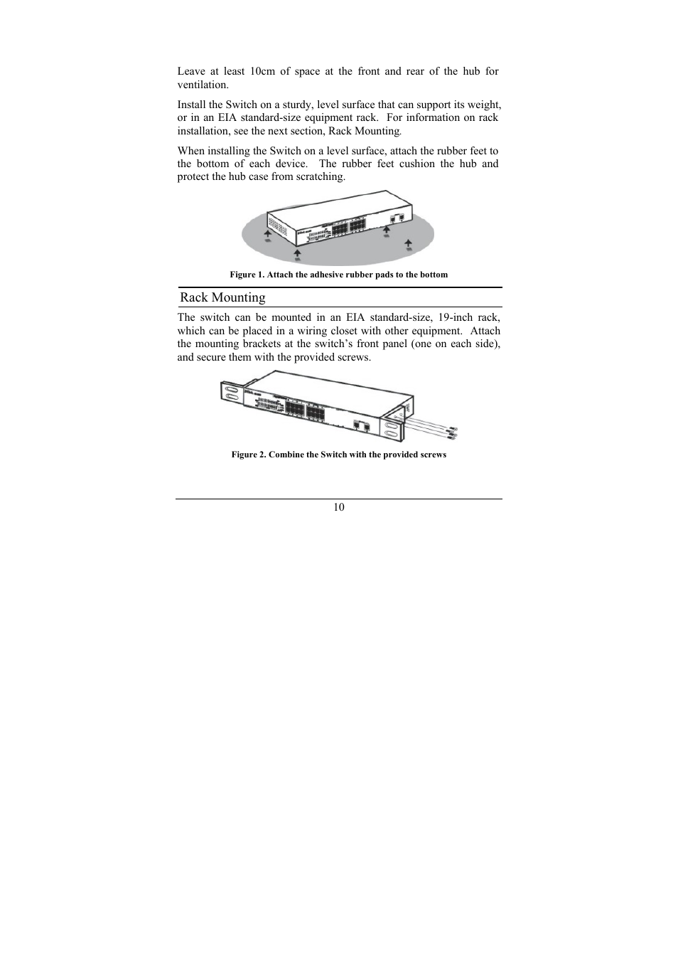 Rack mounting | D-Link 16-Port 10/100/1000Mbps Gigabit Ethernet Switch + 2-Port Mini GBIC Web-Smart Switch DGS-1216T User Manual | Page 16 / 61