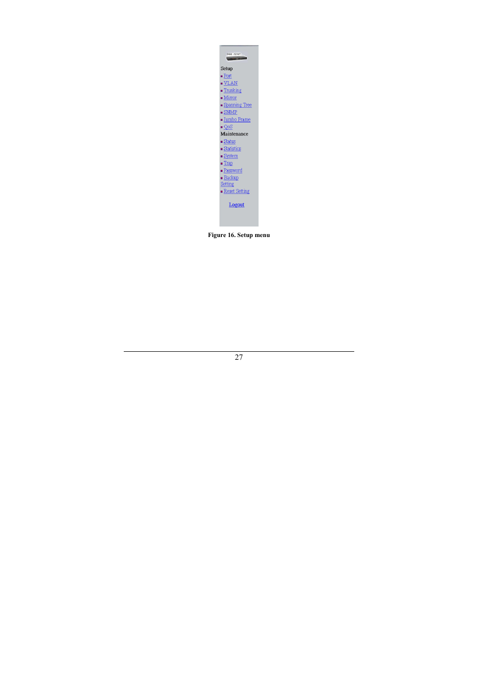 D-Link 16-Port 10/100/1000Mbps Gigabit Ethernet Switch + 2-Port Mini GBIC Web-Smart Switch DGS-1216T User Manual | Page 33 / 61