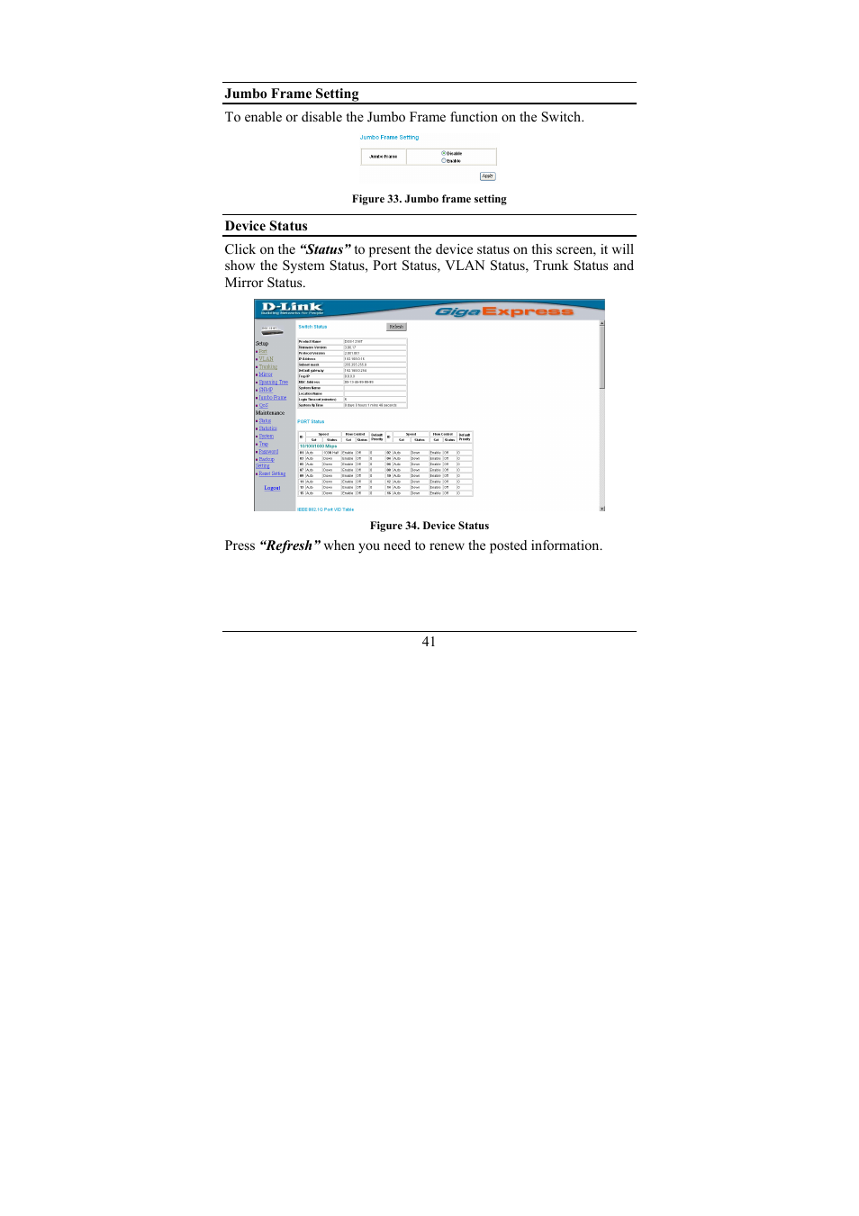 D-Link 16-Port 10/100/1000Mbps Gigabit Ethernet Switch + 2-Port Mini GBIC Web-Smart Switch DGS-1216T User Manual | Page 47 / 61