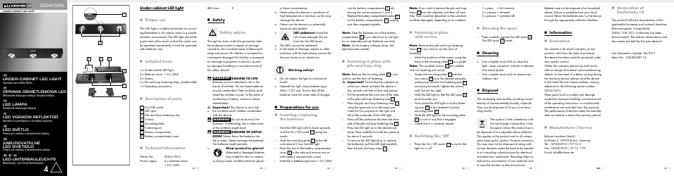 Livarno 2304/031L User Manual | 6 pages