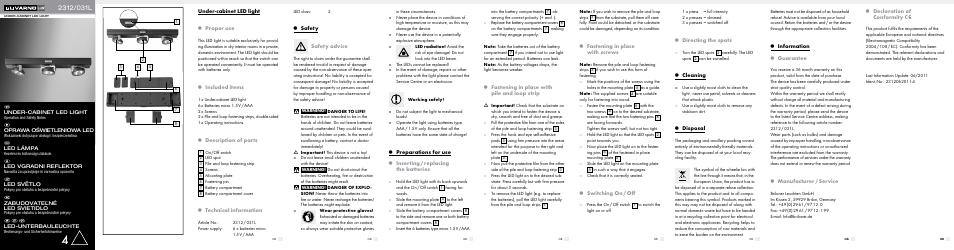 Livarno 2312/031L User Manual | 6 pages