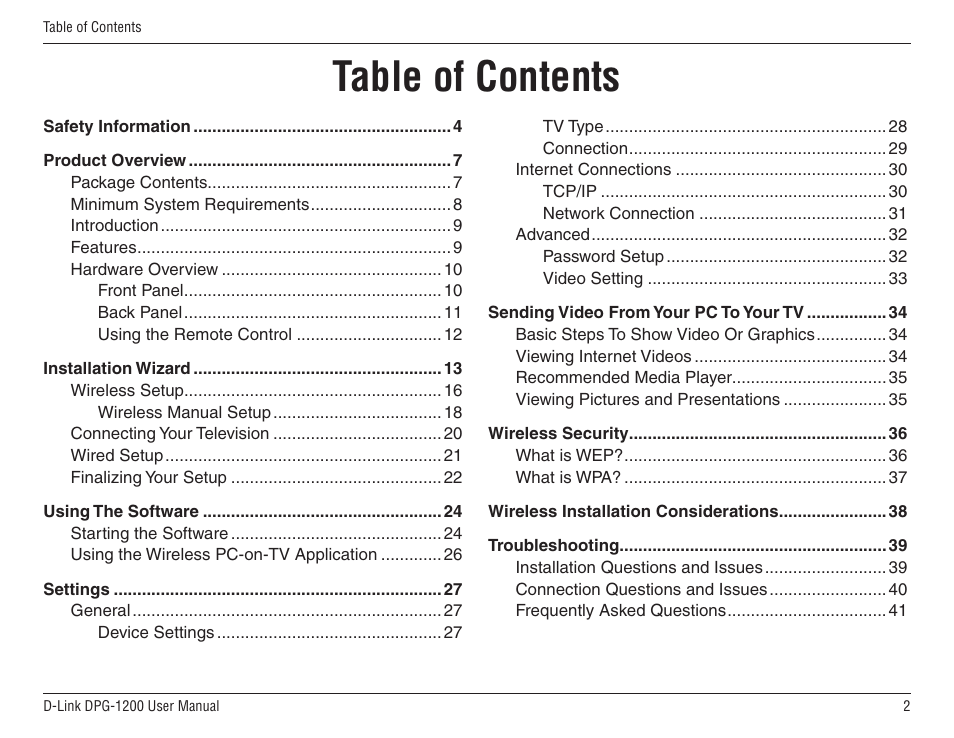 D-Link DPG-1200 User Manual | Page 2 / 59