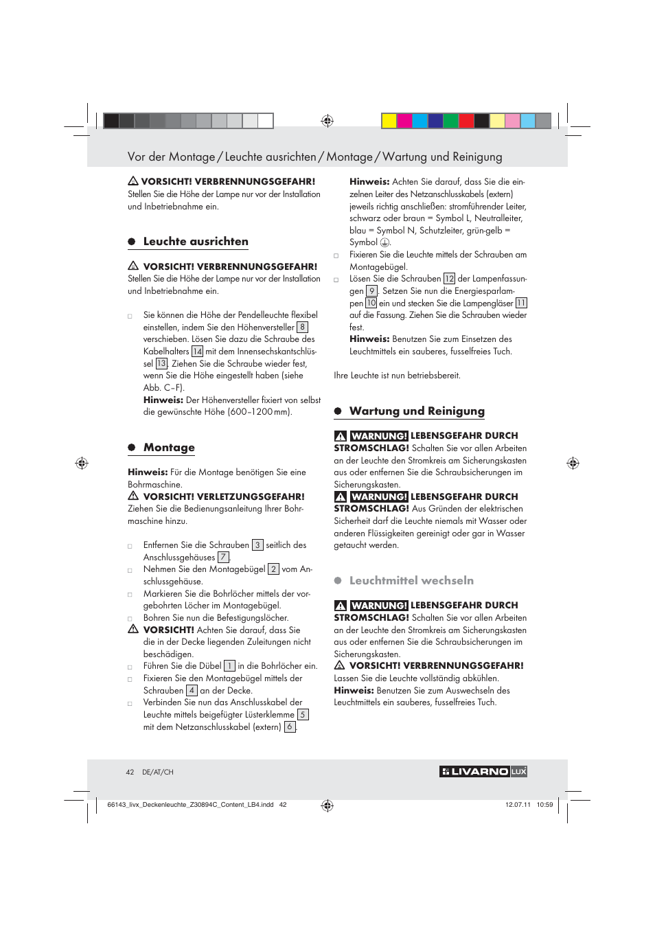 Livarno Z30894C User Manual | Page 40 / 44