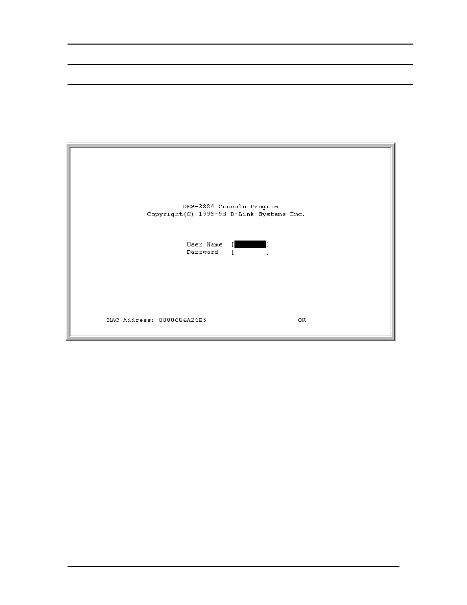 Log in | D-Link DES-3224 User Manual | Page 27 / 75