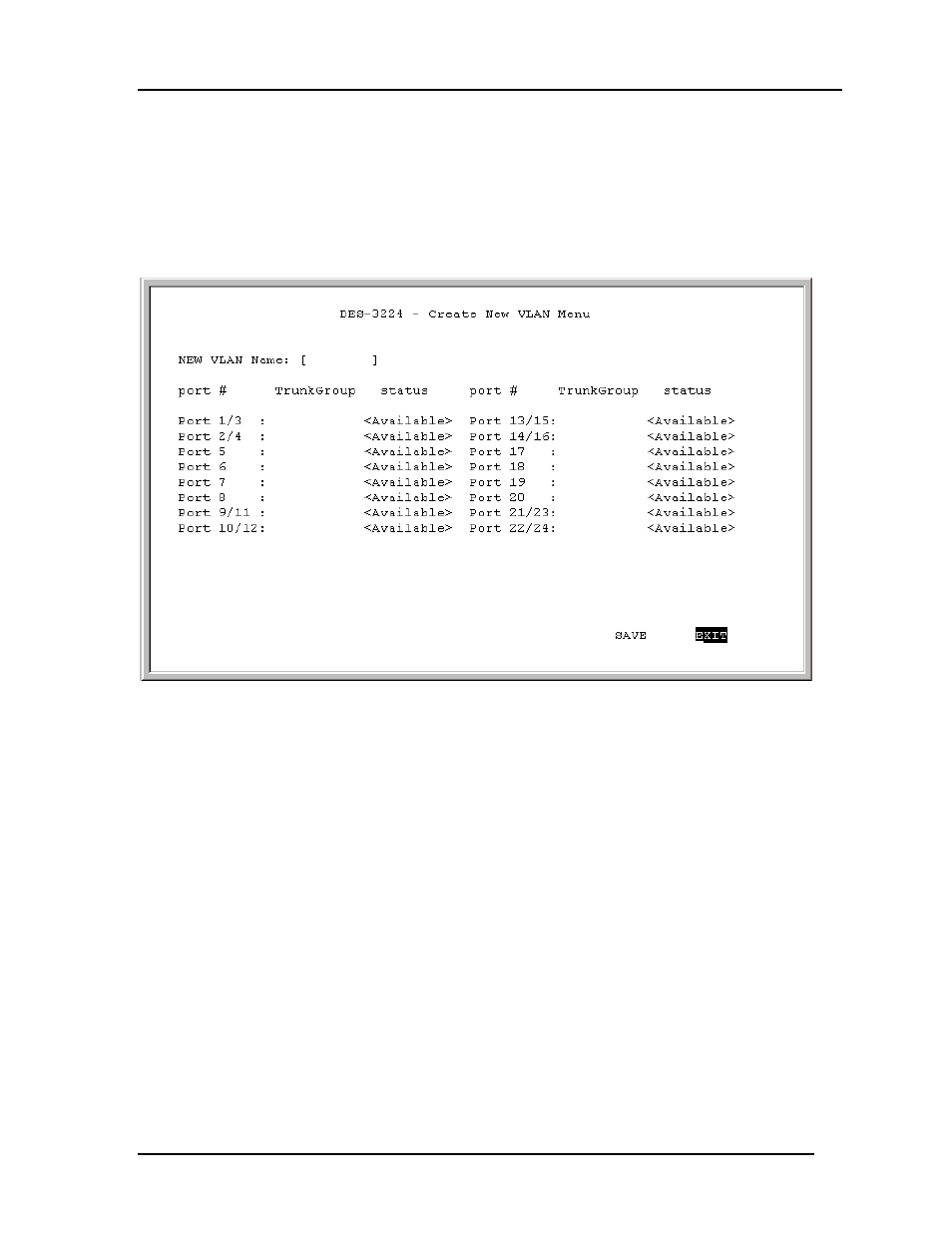 Create/ view vlan | D-Link DES-3224 User Manual | Page 59 / 75
